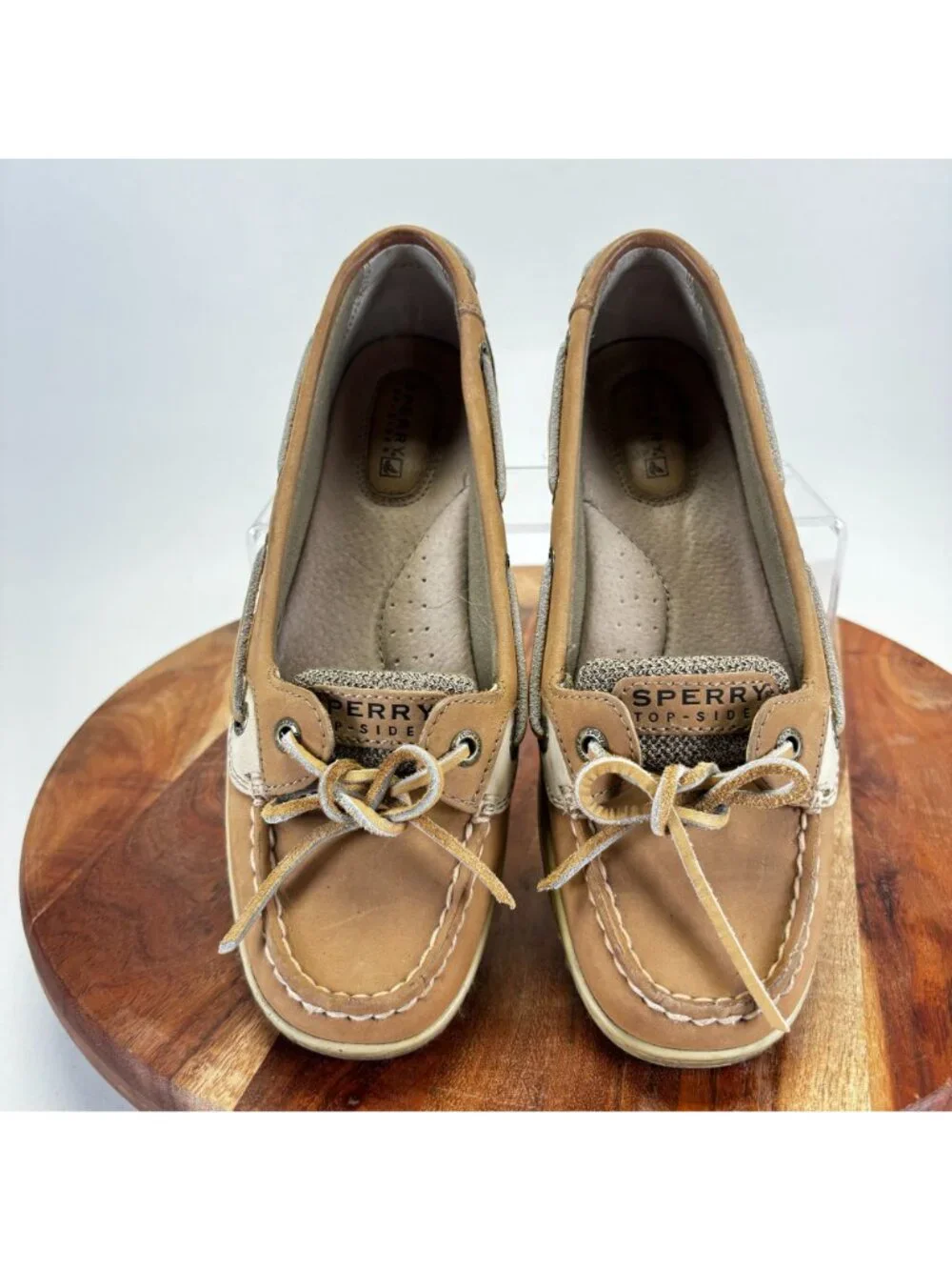 Sperry Top Sider Women’s Size 7 Angelfish Boat Shoe Linen Oat 9102047